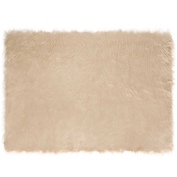 Vidaxx Kunstschaffellteppich Tafalla Beige 120 x 170 cm Polyester