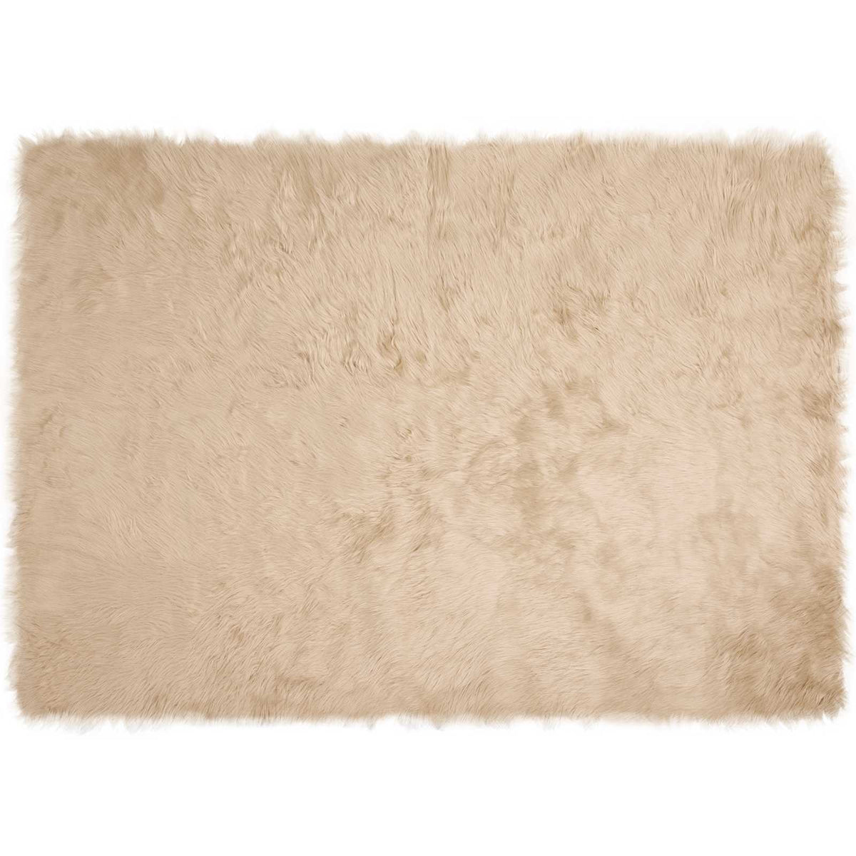 VidaXL Kunstschaffellteppich Tafalla Beige 140 x 200 cm Polyester