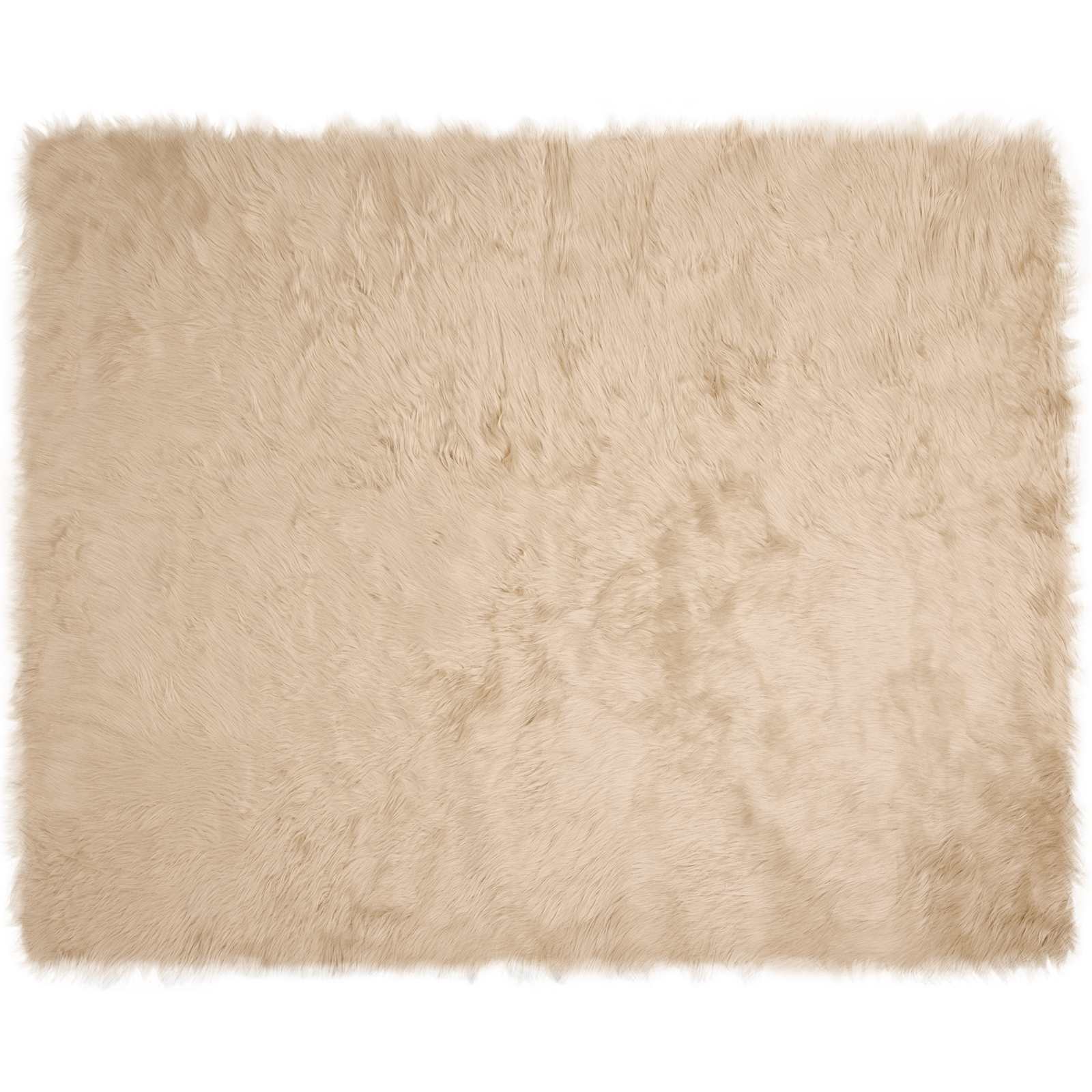 VidaXL Kunstschaffellteppich Tafalla Beige 200 x 280 cm Polyester