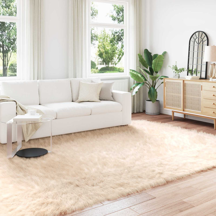 Vidaxx Kunstschaffellteppich Tafalla Beige 240 x 340 cm Polyester