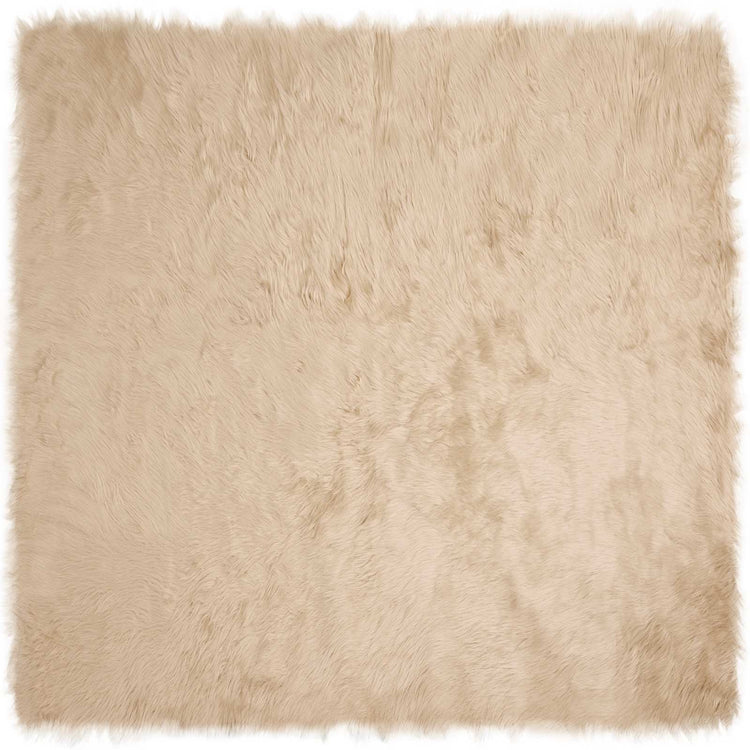 Vidaxx Kunstschaffellteppich Tafalla Beige 200 x 200 cm Polyester
