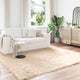 VidaXL Kunstschaffellteppich Tafalla Beige 240 x 240 cm Polyester