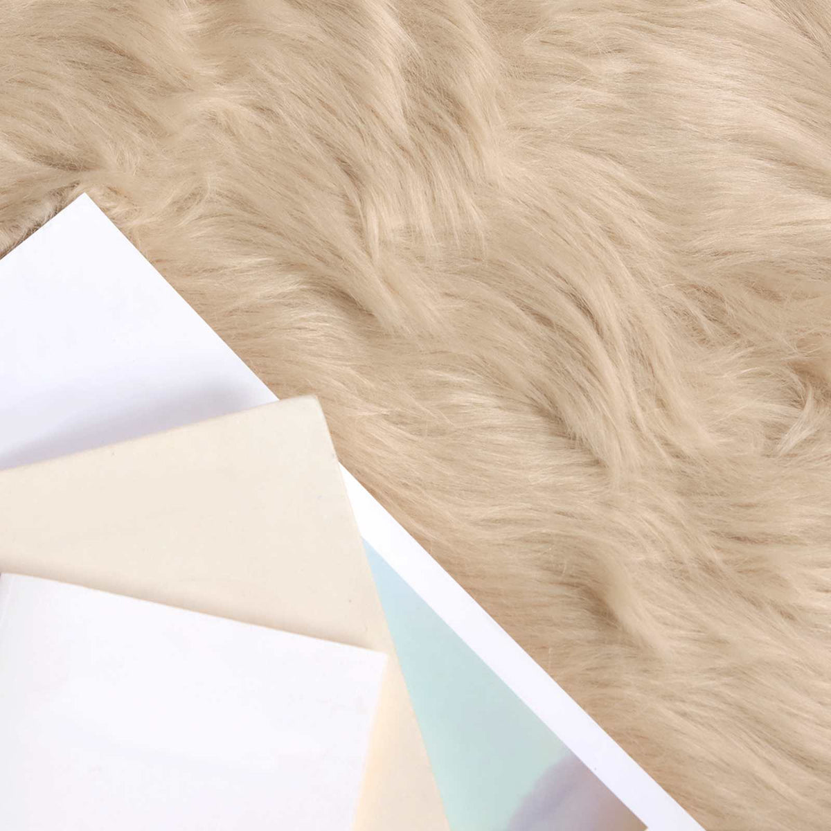 Vidaxxl Kunstschaffellteppich Tafalla Beige ø 80 cm Polyester