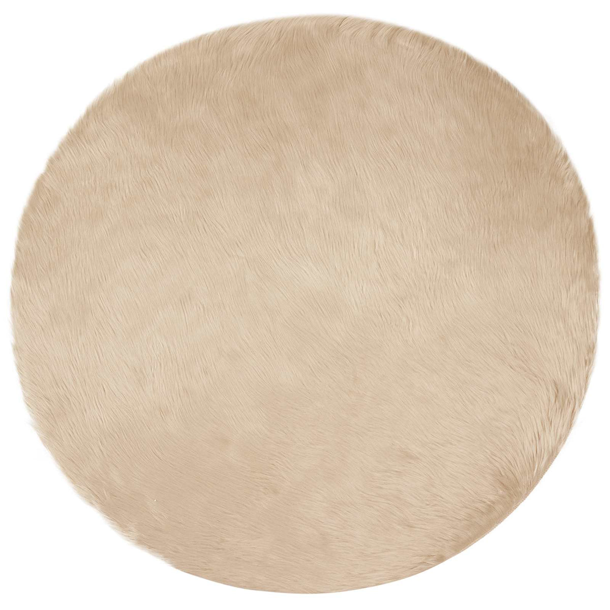VidaXL Kunstschaffellteppich Tafalla Beige ø 120 cm Polyester