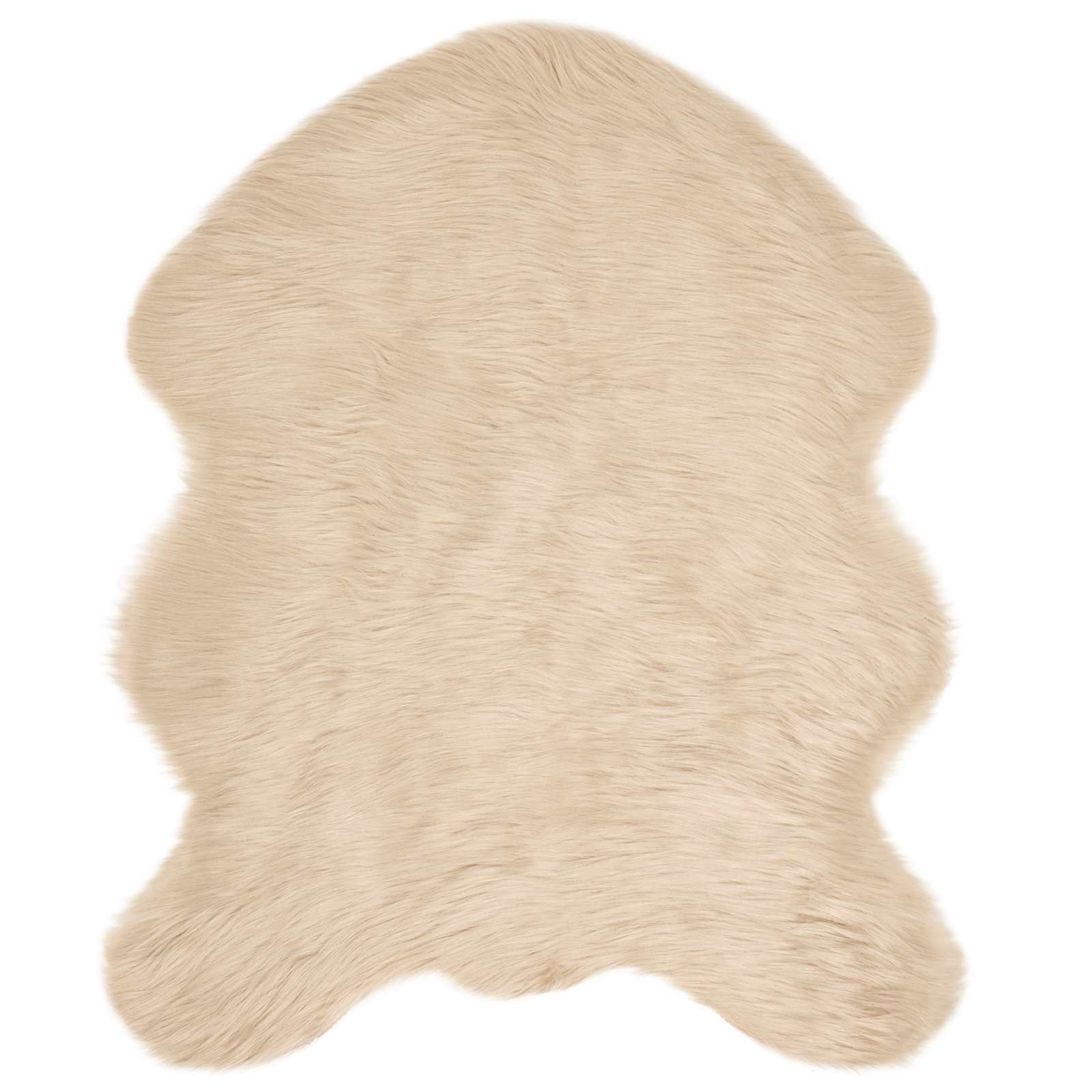 VidaXL Kunstschaffellteppich Tafalla Beige 50 x 80 cm Polyester
