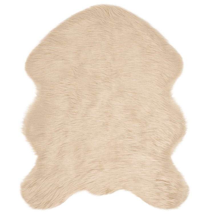 VidaXL Kunstschaffellteppich Tafalla Beige 50 x 80 cm Polyester