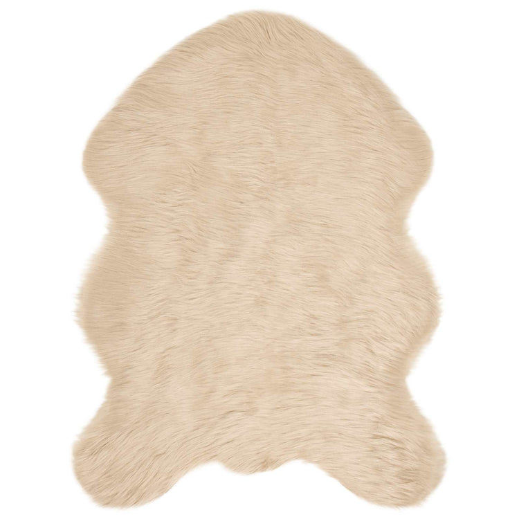 VidaXL Kunstschaffellteppich Tafalla Beige 80 x 120 cm Polyester