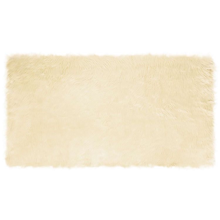 Vidaxx Kunstschaffellteppich Tafalla Creme 80 x 150 cm Polyester