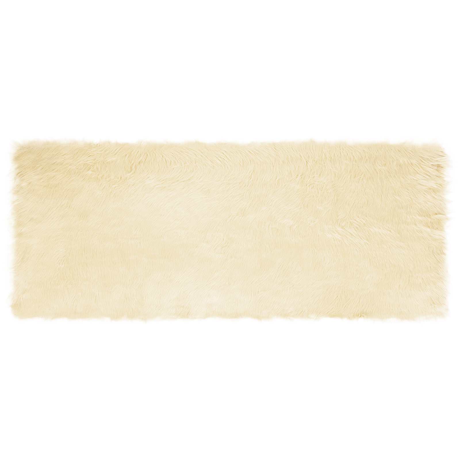 VidaXL Kunstschaffellteppich Tafalla Creme 80 x 200 cm Polyester