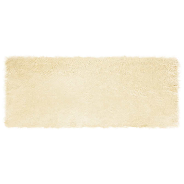 VidaXL Kunstschaffellteppich Tafalla Creme 80 x 200 cm Polyester