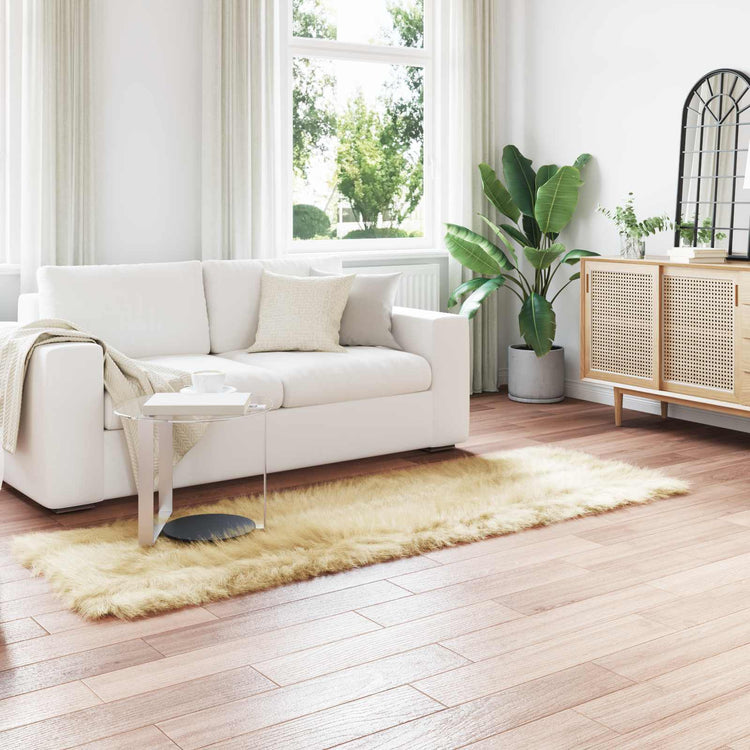Vidaxx Kunstschaffellteppich Tafalla Creme 80 x 250 cm Polyester