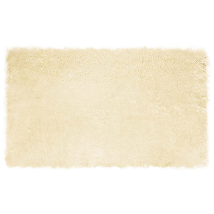 VidaXL Kunstschaffellteppich Tafalla Creme 100 x 200 cm Polyester