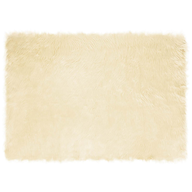 Vidaxx Kunstschaffellteppich Tafalla Creme 140 x 200 cm Polyester