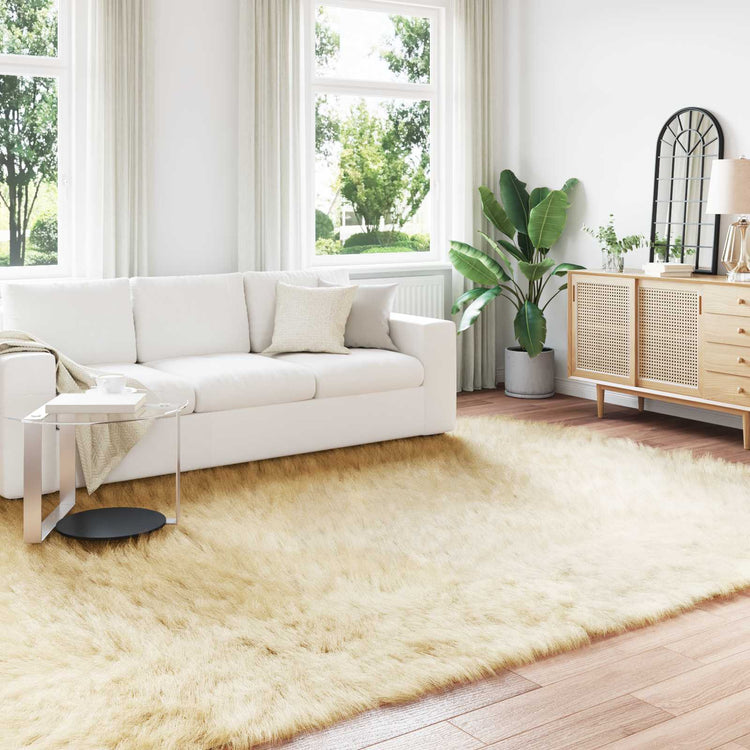 Vidaxx Kunstschaffellteppich Tafalla Creme 200 x 280 cm Polyester