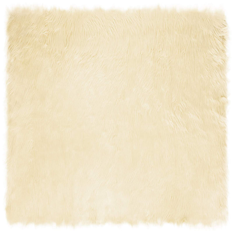 Vidaxx Kunstschaffellteppich Tafalla Creme 160 x 160 cm Polyester