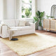 VidaXL Kunstschaffellteppich Tafalla Creme 240 x 240 cm Polyester