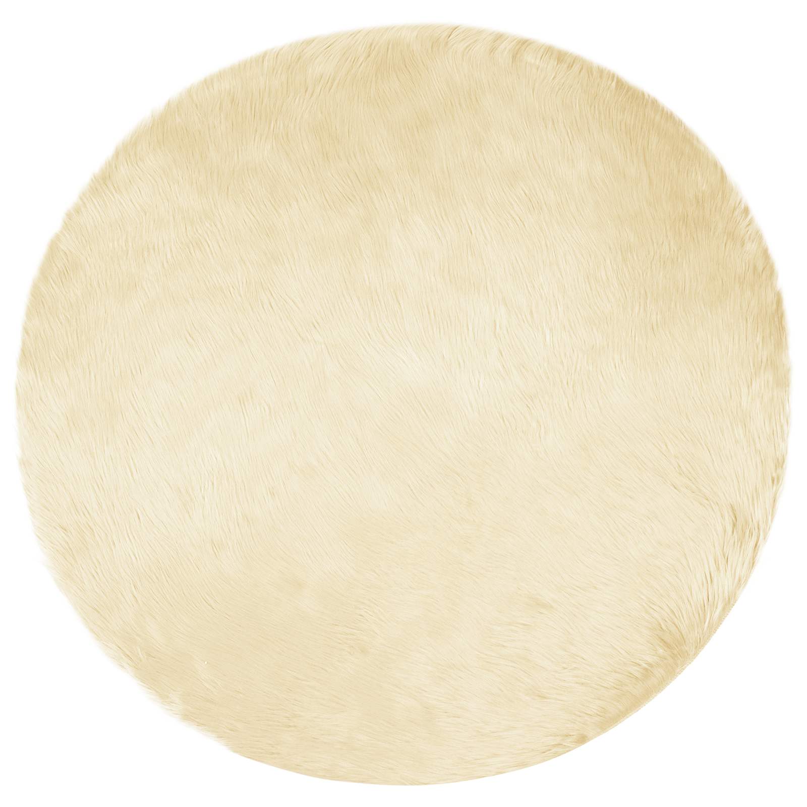 VidaXL Kunstschaffellteppich Tafalla Creme ø 120 cm Polyester