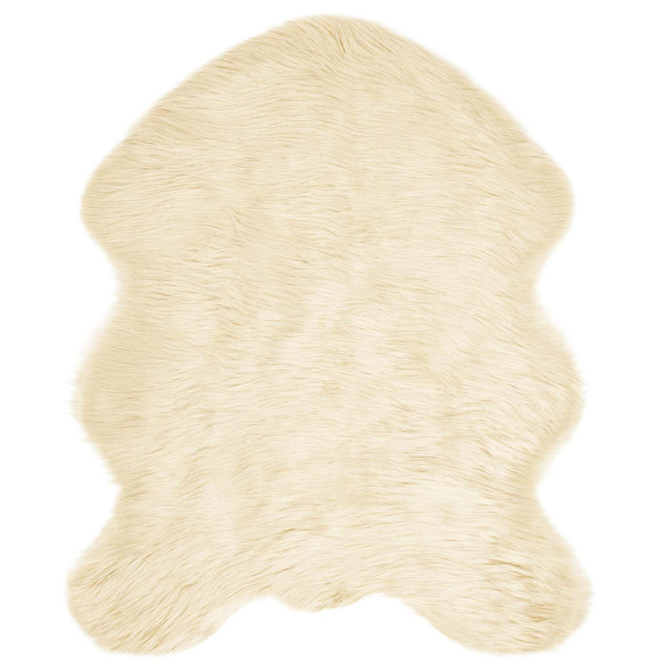 VidaXL Kunstschaffellteppich Tafalla Creme 50 x 80 cm Polyester