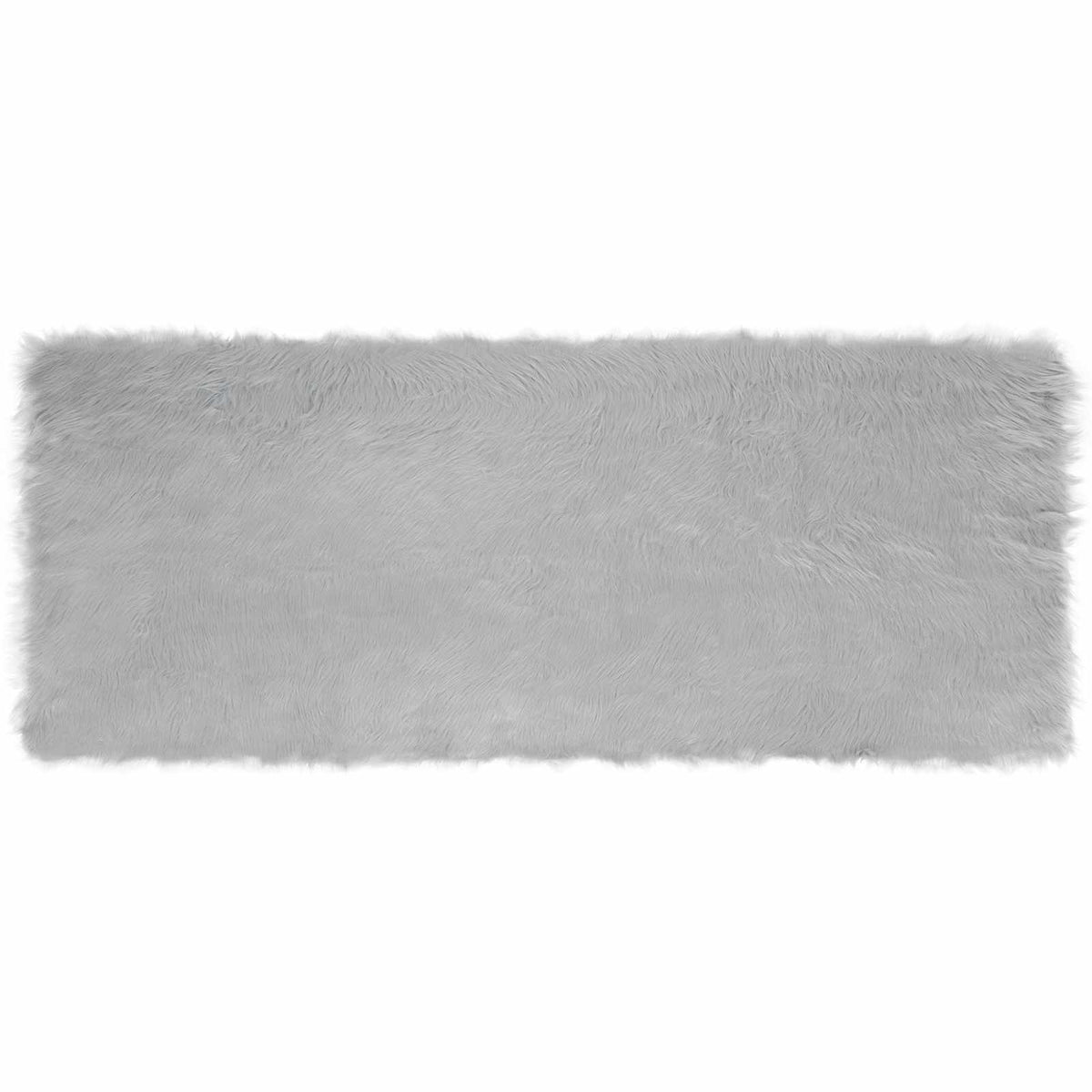 Vidaxx Kunstschaffellteppich Tafalla grau 80 x 200 cm Polyester