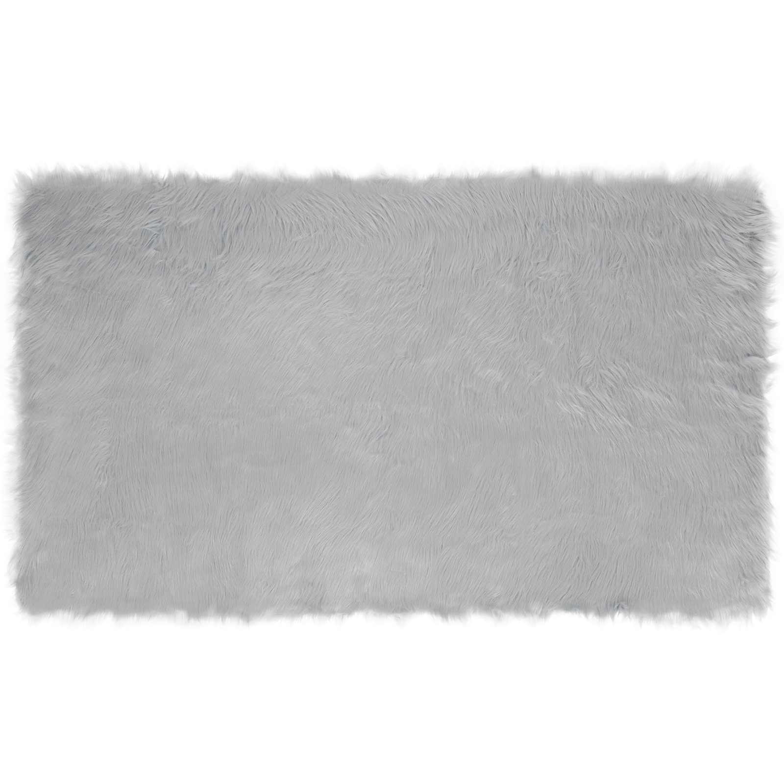 Vidaxx Kunstschaffellteppich Tafalla grau 100 x 200 cm Polyester