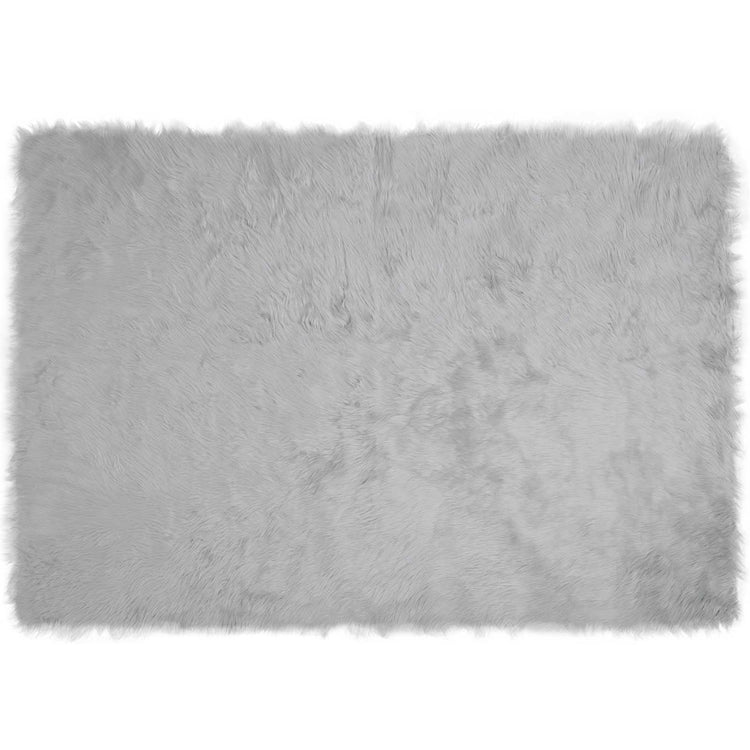 Vidaxx gefälschter Schaffellteppich Tafalla grau 120 x 170 cm Polyester