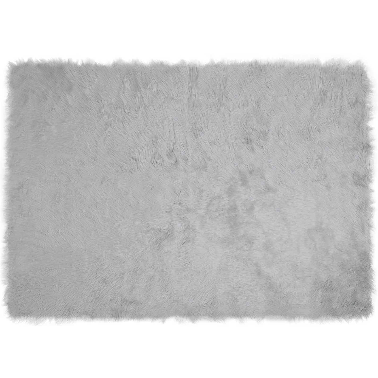 Vidaxx Kunstschaffellteppich Tafalla grau 140 x 200 cm Polyester