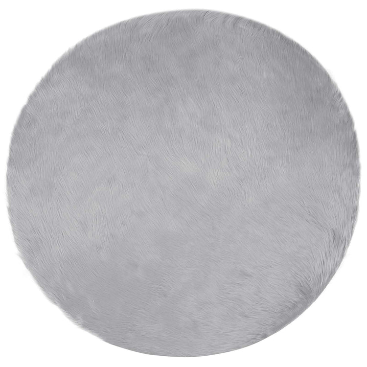 Vidaxx Kunstschaffellteppich Tafalla grau ø 160 cm Polyester