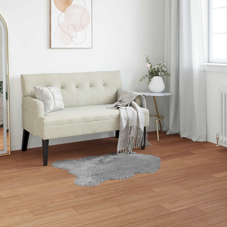 Vidaxx Kunstschaffellteppich Tafalla grau 80 x 120 cm Polyester