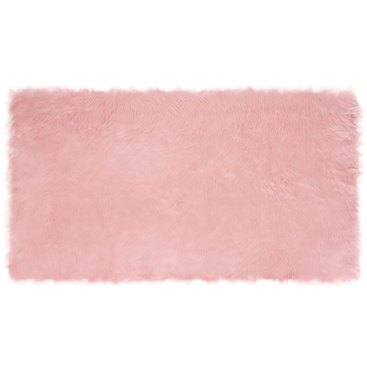 VidaXL gefälschter Schaffellteppich Tafalla rosa 60 x 110 cm Polyester