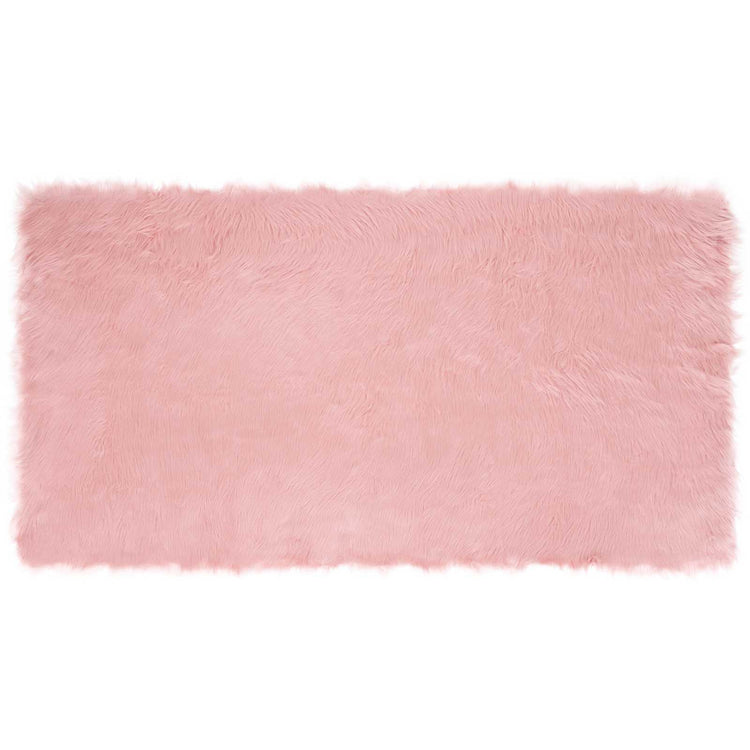 VidaXL gefälschter Schaffellteppich Tafalla rosa 80 x 150 cm Polyester