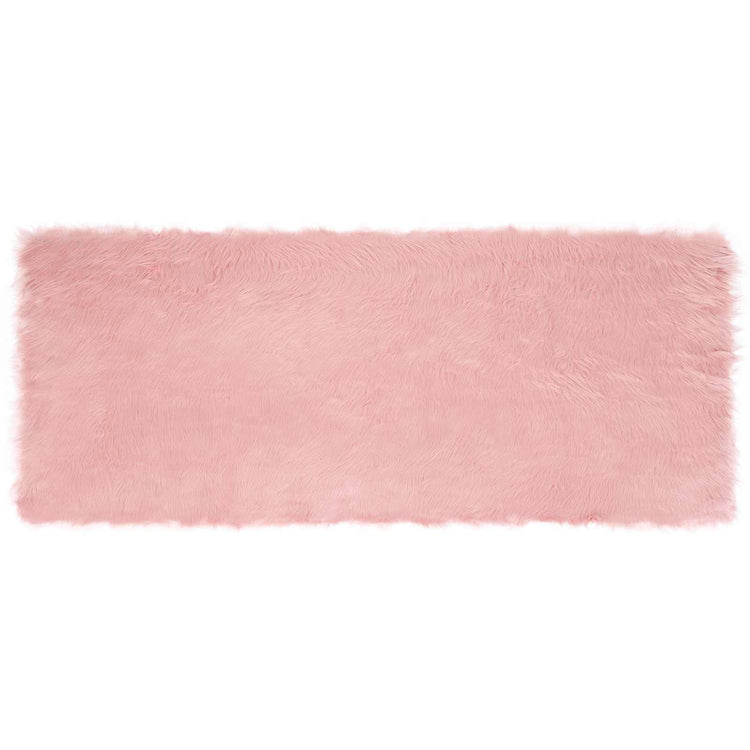 VidaXL gefälschter Schaffellteppich Tafalla rosa 80 x 200 cm Polyester