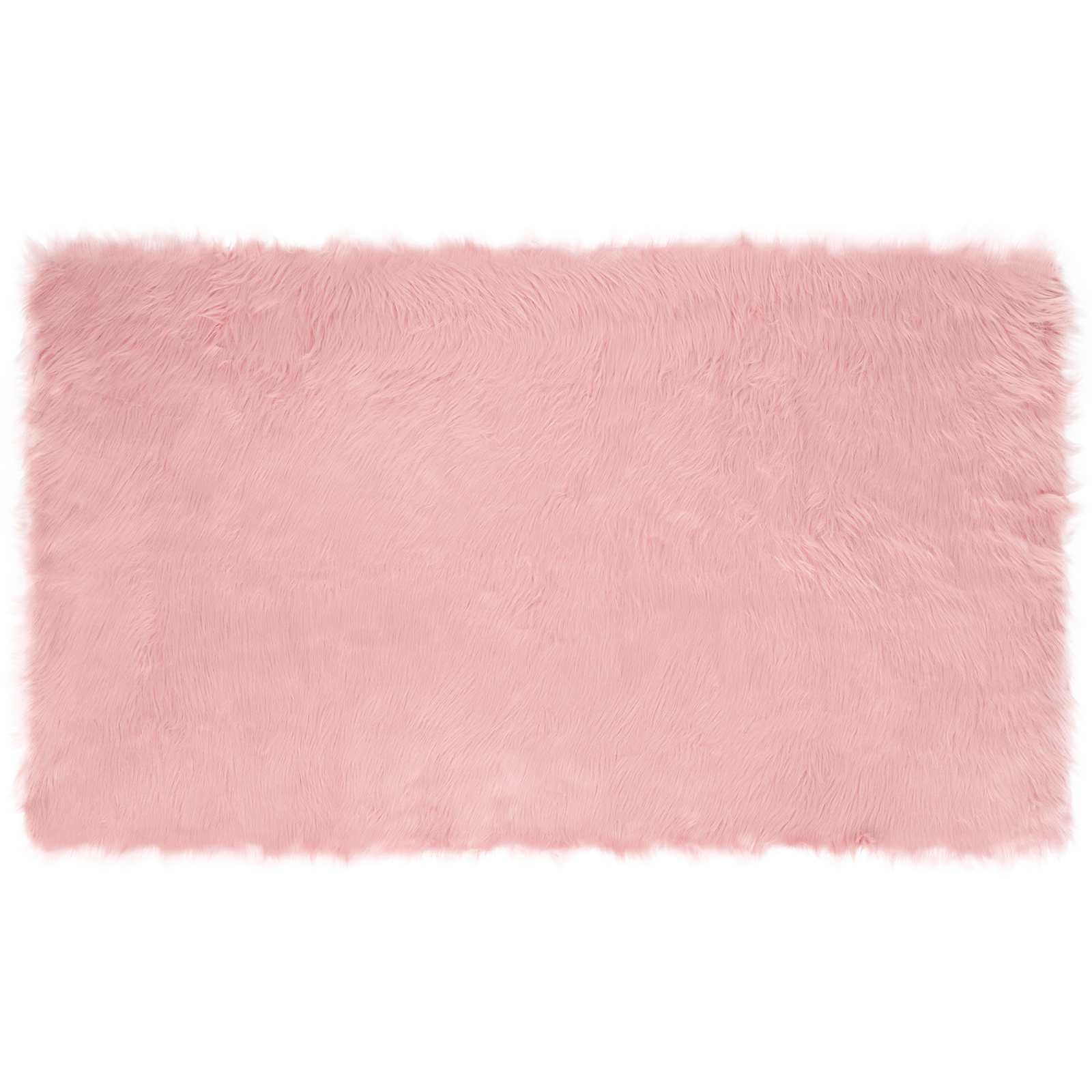 VidaXL gefälschter Schaffellteppich Tafalla rosa 100 x 200 cm Polyester