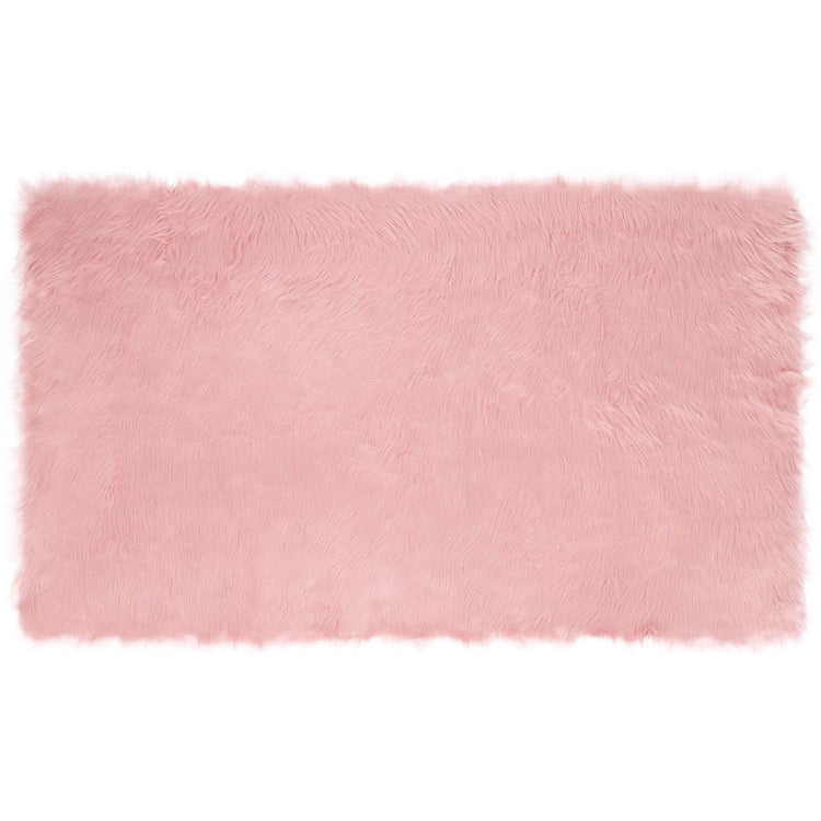 VidaXL gefälschter Schaffellteppich Tafalla rosa 100 x 200 cm Polyester