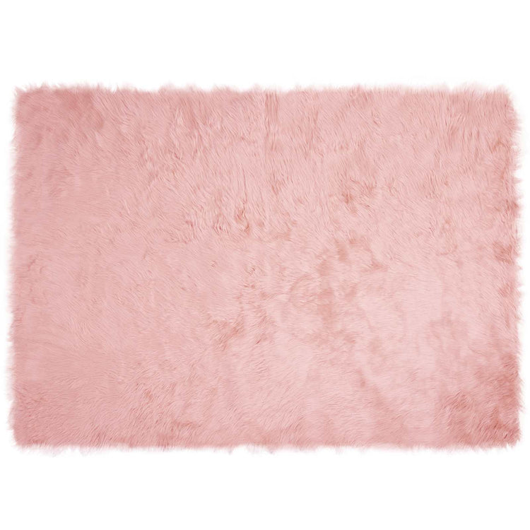Vidaxx gefälschter Schaffellteppich Tafalla rosa 120 x 170 cm Polyester