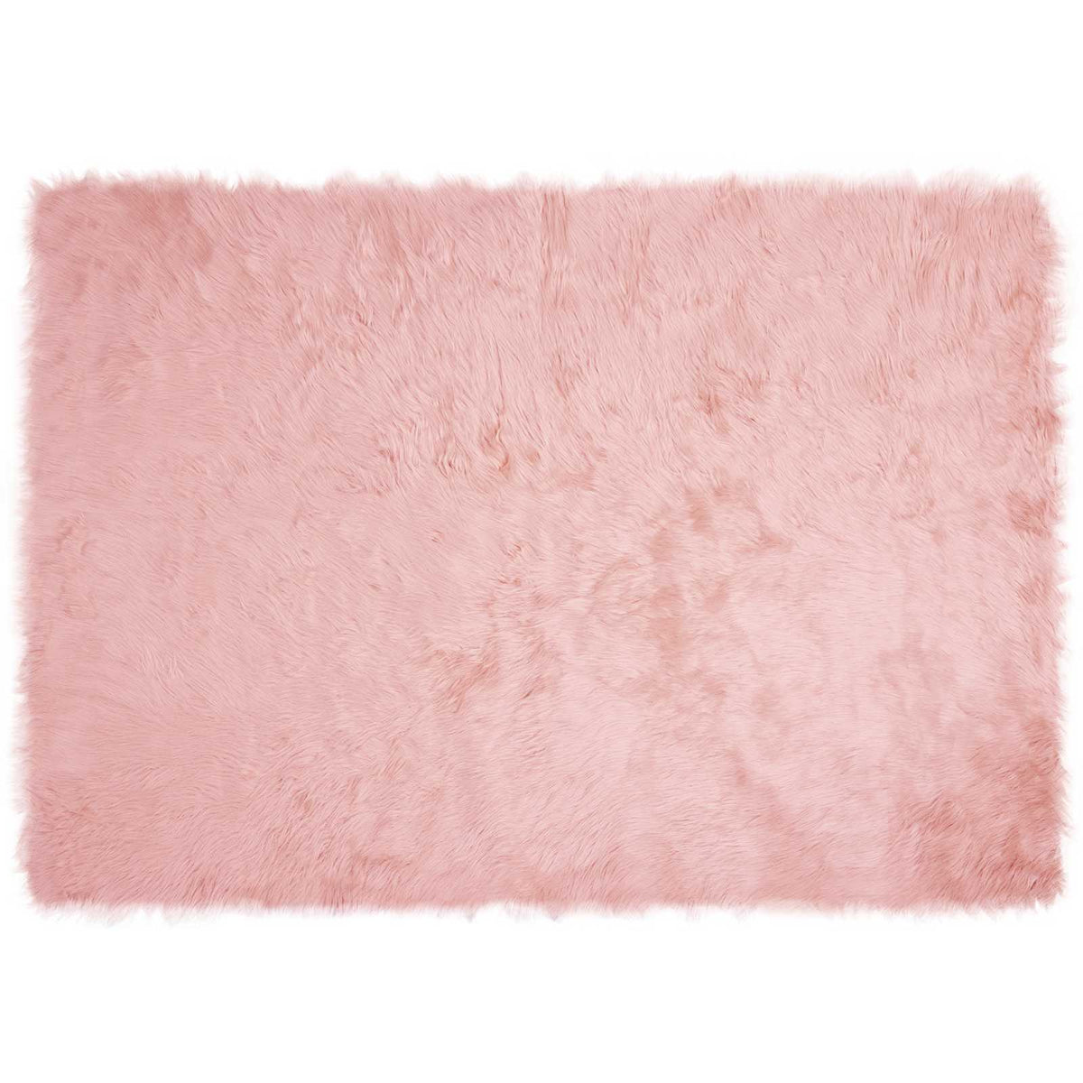 VidaXL gefälschter Schaffellteppich Tafalla rosa 140 x 200 cm Polyester