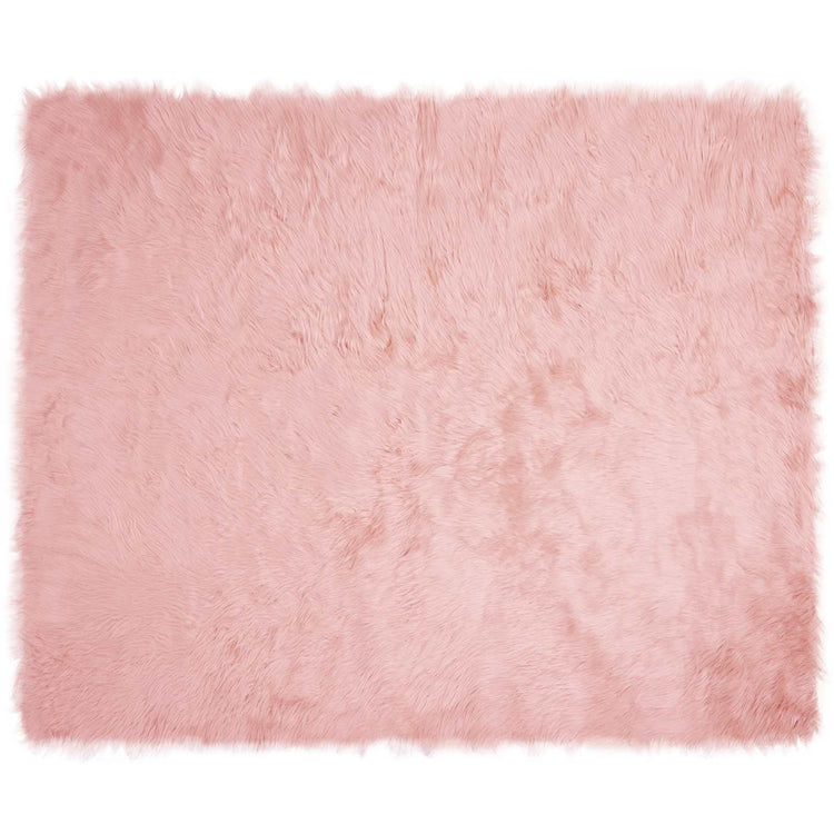 VidaXL Kunstschaffellteppich Tafalla rosa 200 x 280 cm Polyester