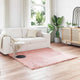 Vidaxx gefälschter Schaffellteppich Tafalla rosa 120 x 120 cm Polyester