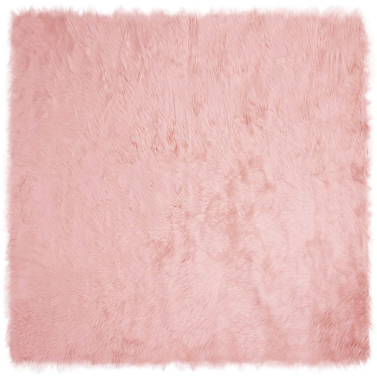VidaXL Kunstschaffellteppich Tafalla rosa 200 x 200 cm Polyester