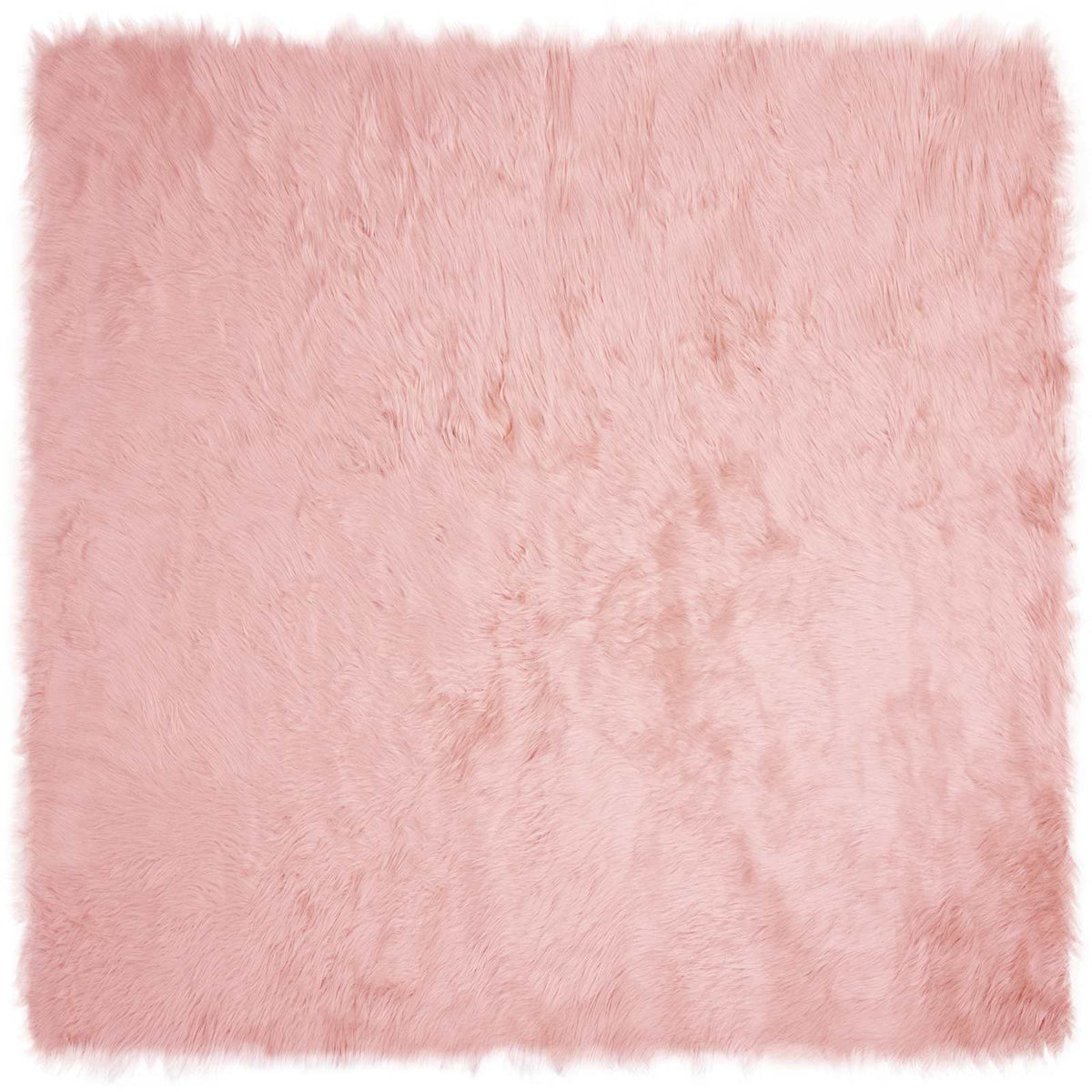 VidaXL gefälschter Schaffellteppich Tafalla rosa 240 x 240 cm Polyester