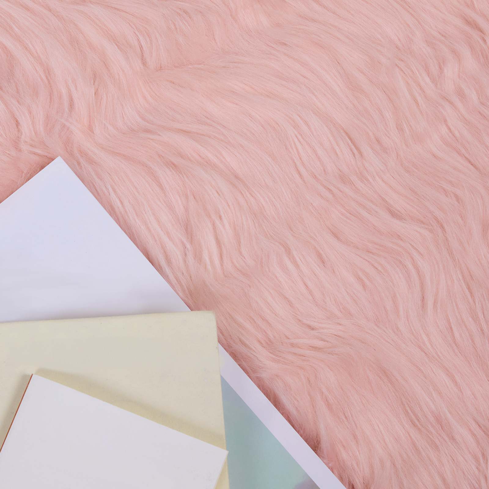 VidaXL gefälschter Schaffellteppich Tafalla rosa 80 x 120 cm Polyester