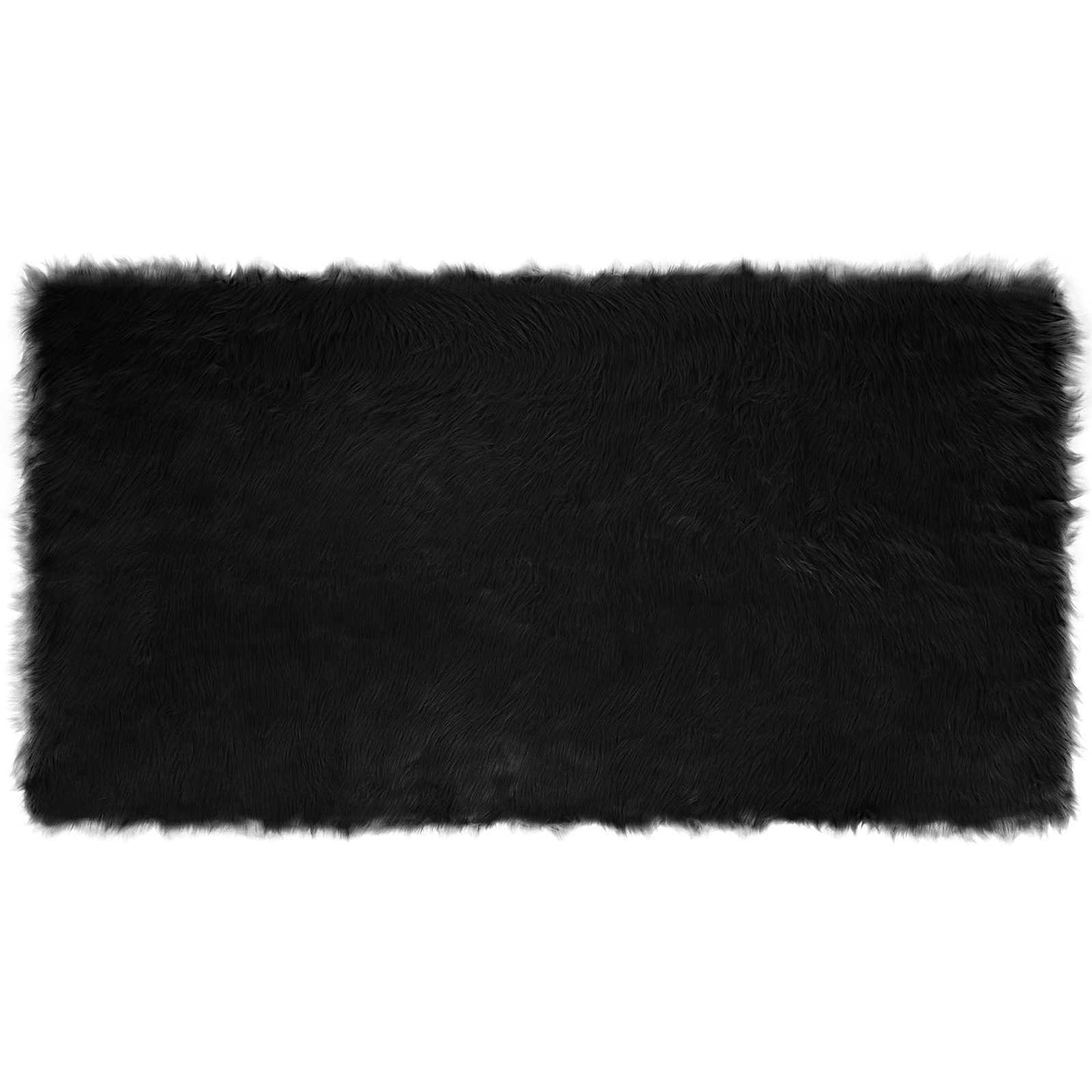 Vidaxx gefälschter Schaffellteppich Tafalla schwarz 80 x 150 cm Polyester