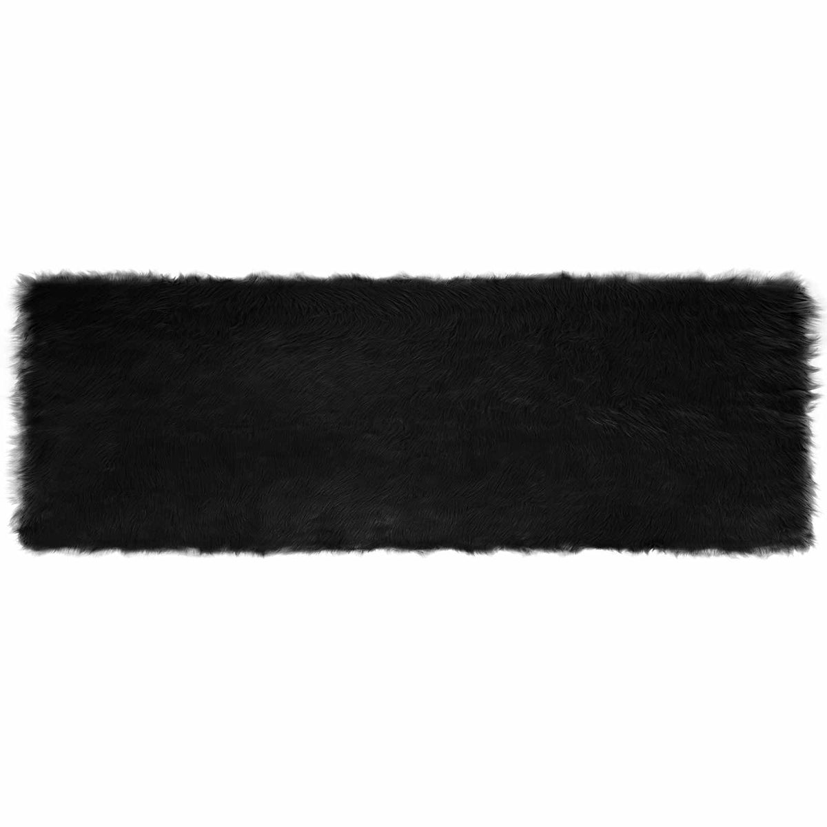 Vidaxx Kunstschaffellteppich Tafalla schwarz 80 x 250 cm Polyester