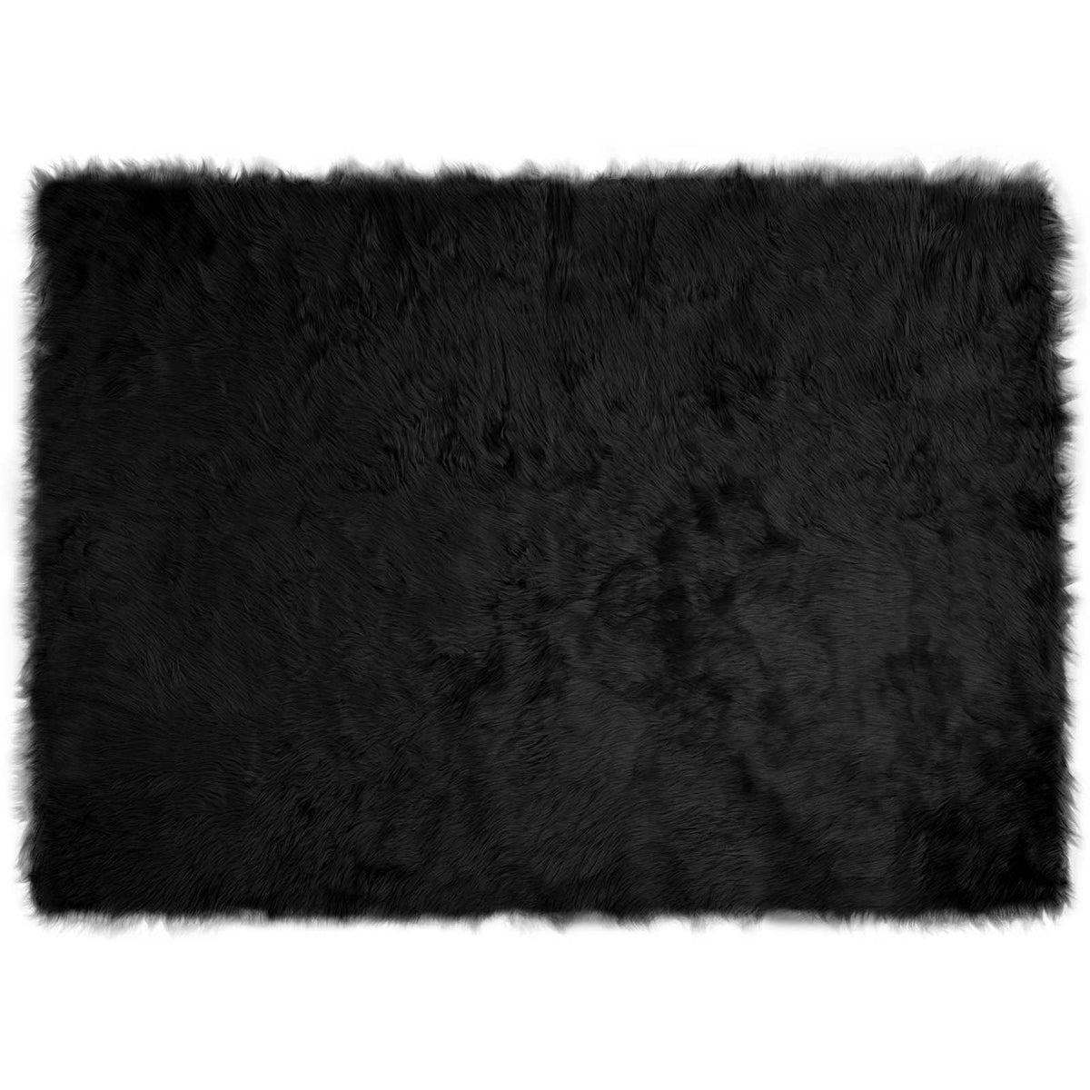 Vidaxx Kunstschaffellteppich Tafalla schwarz 120 x 170 cm Polyester