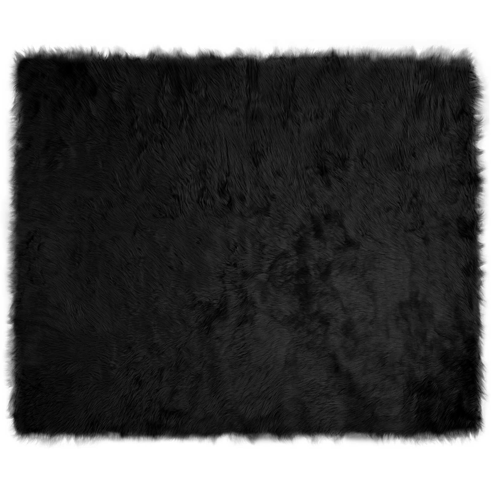 Vidaxx Kunstschaffellteppich Tafalla schwarz 200 x 280 cm Polyester