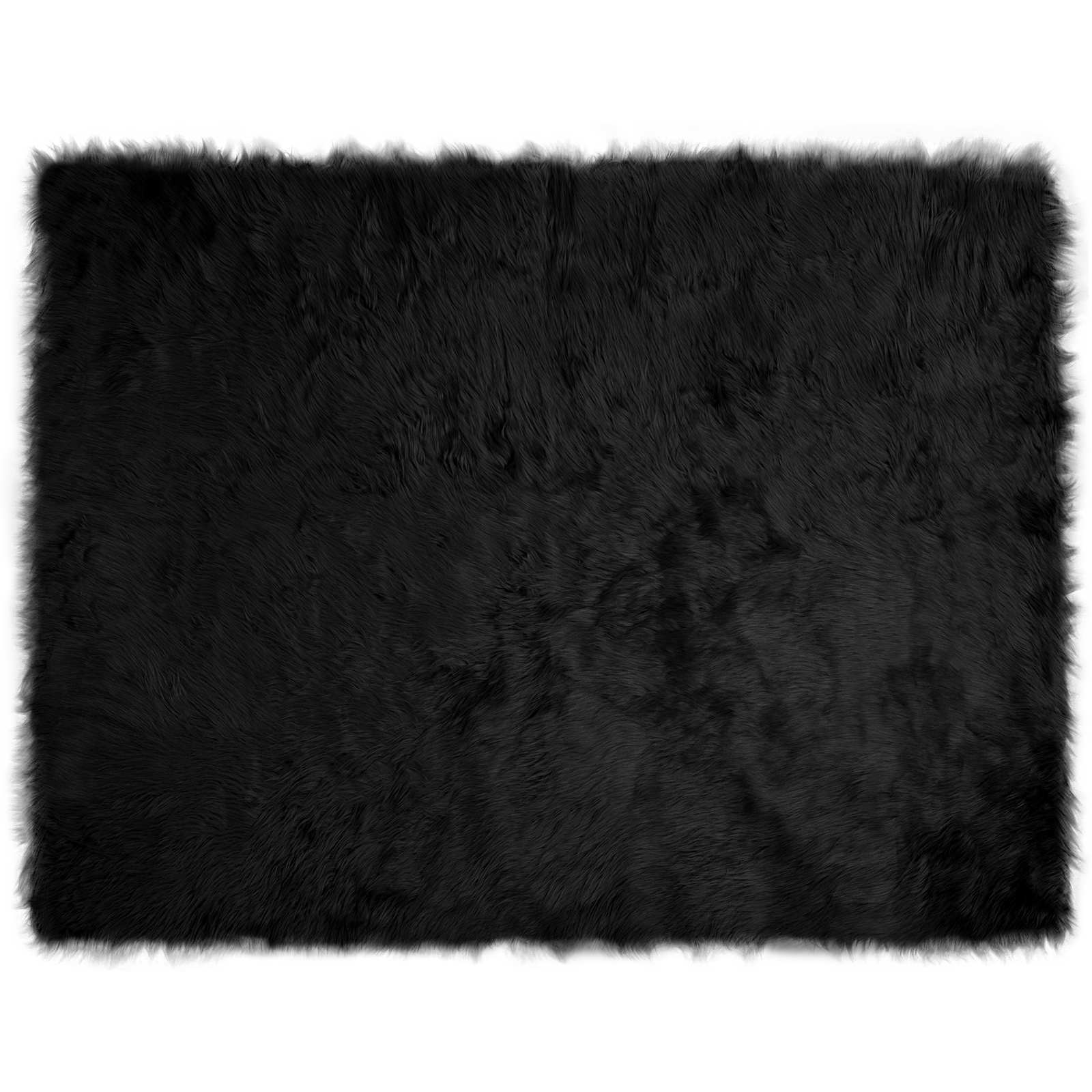 Vidaxx Kunstschaffellteppich Tafalla schwarz 240 x 340 cm Polyester