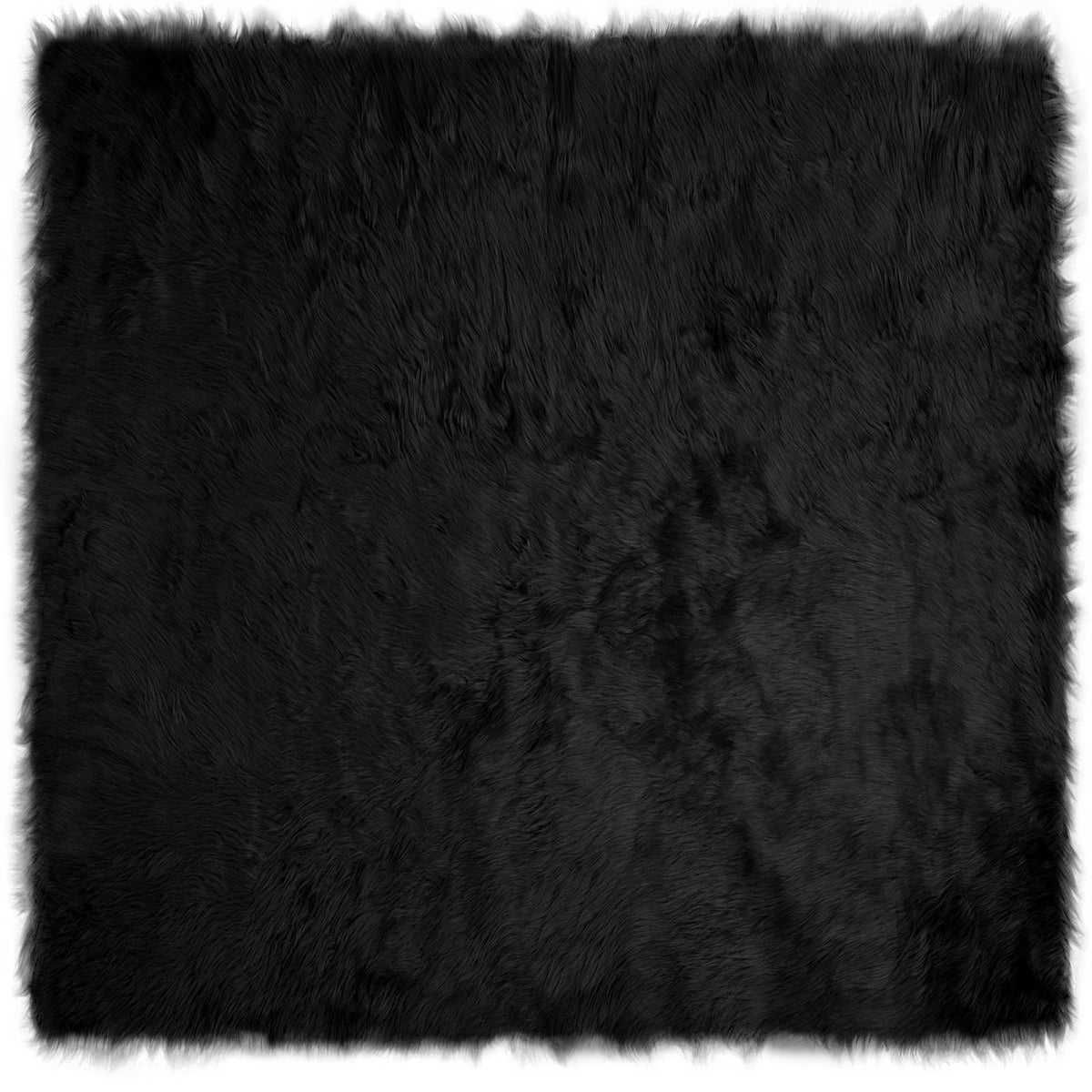 Vidaxx Kunstschaffellteppich Tafalla schwarz 240 x 240 cm Polyester