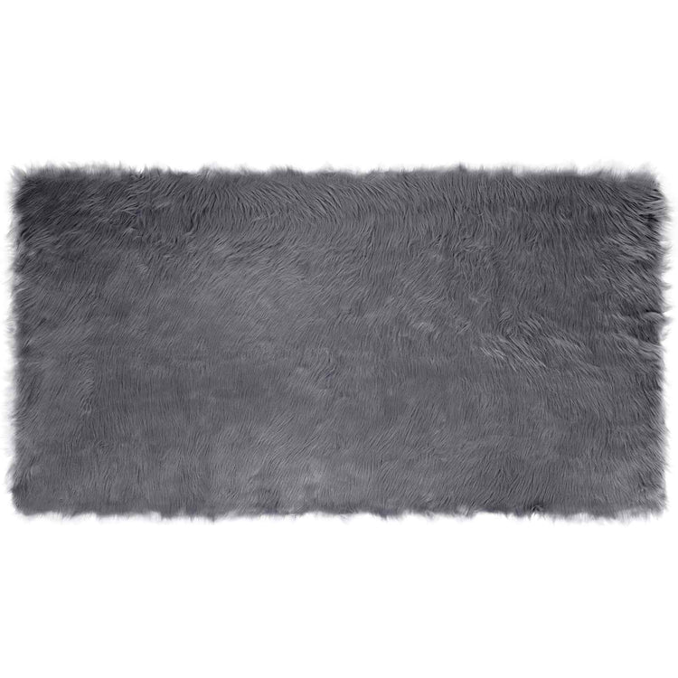 Vidaxx Kunstschaffellteppich Tafalla Anthrazit 80 x 150 cm Polyester