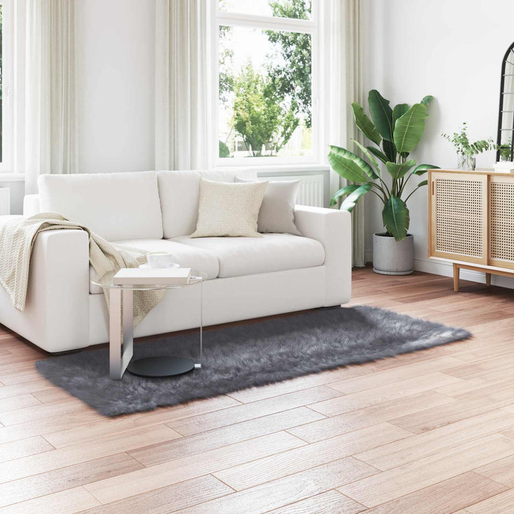 Vidaxl Kunstschaffellteppich Tafalla Anthrazit 100 x 200 cm