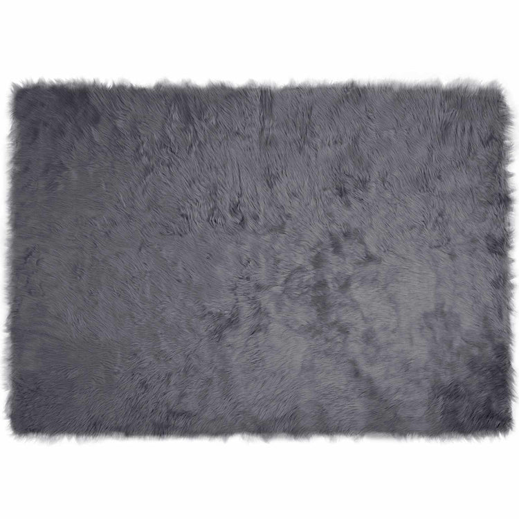 Vidaxl Kunstschaffellteppich Tafalla Anthrazit 140 x 200 cm