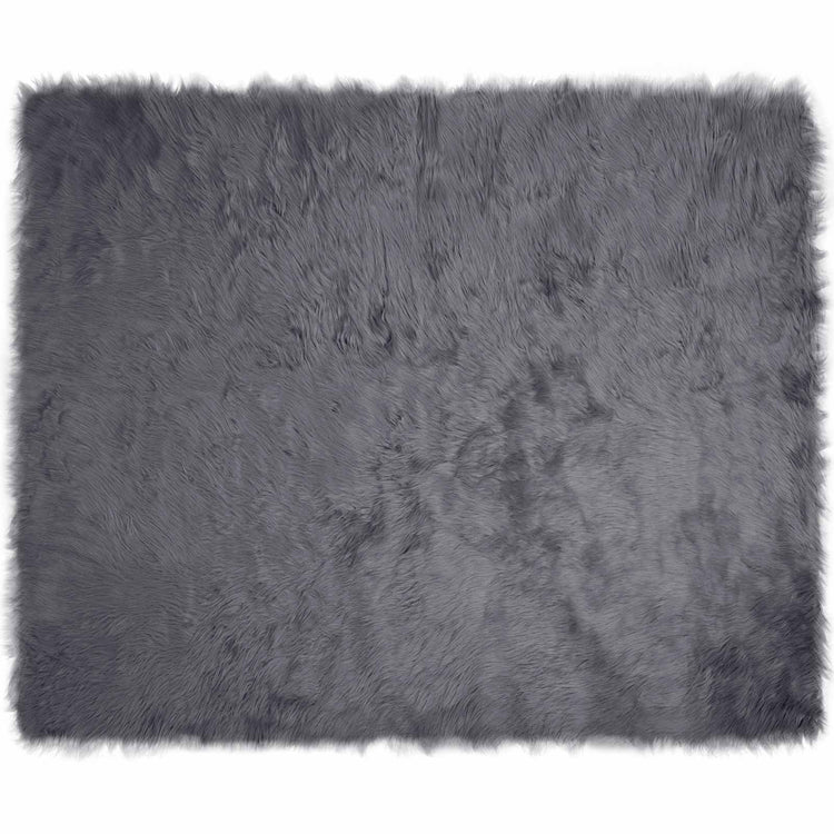 Vidaxl Kunstschaffellteppich Tafalla Anthrazit 240 x 340 cm